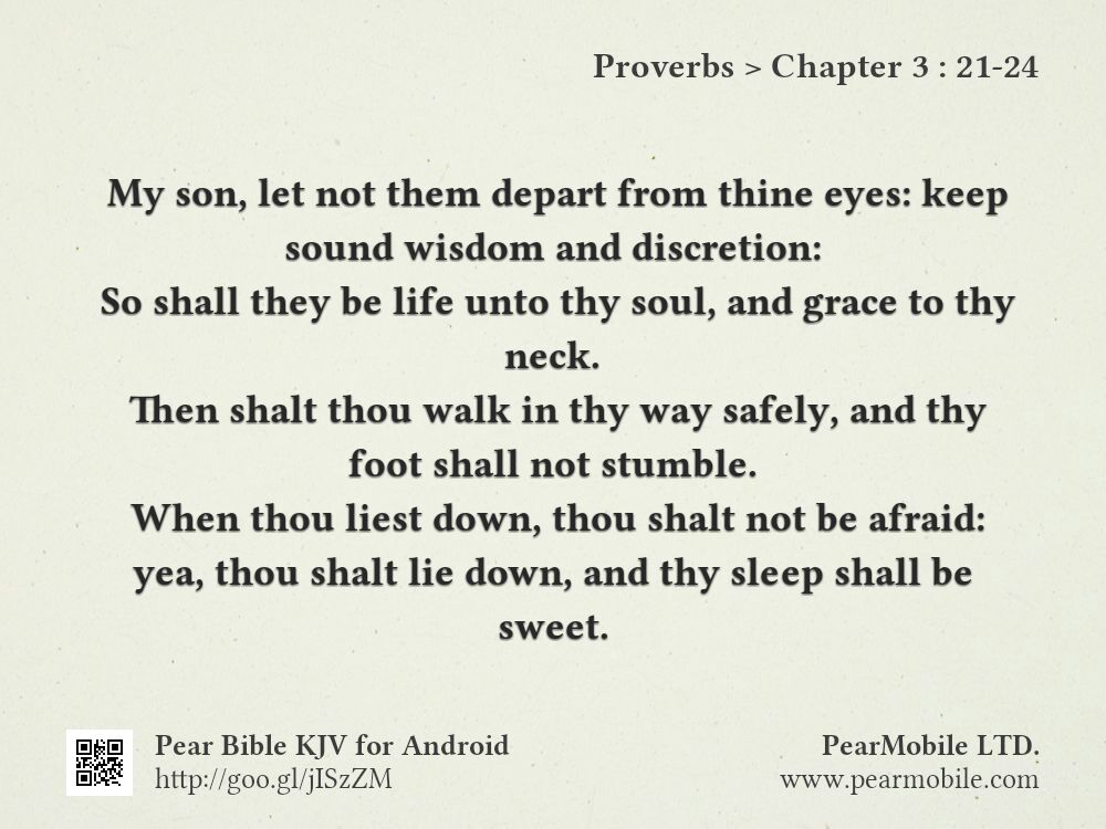 Proverbs, Chapter 3:21-24